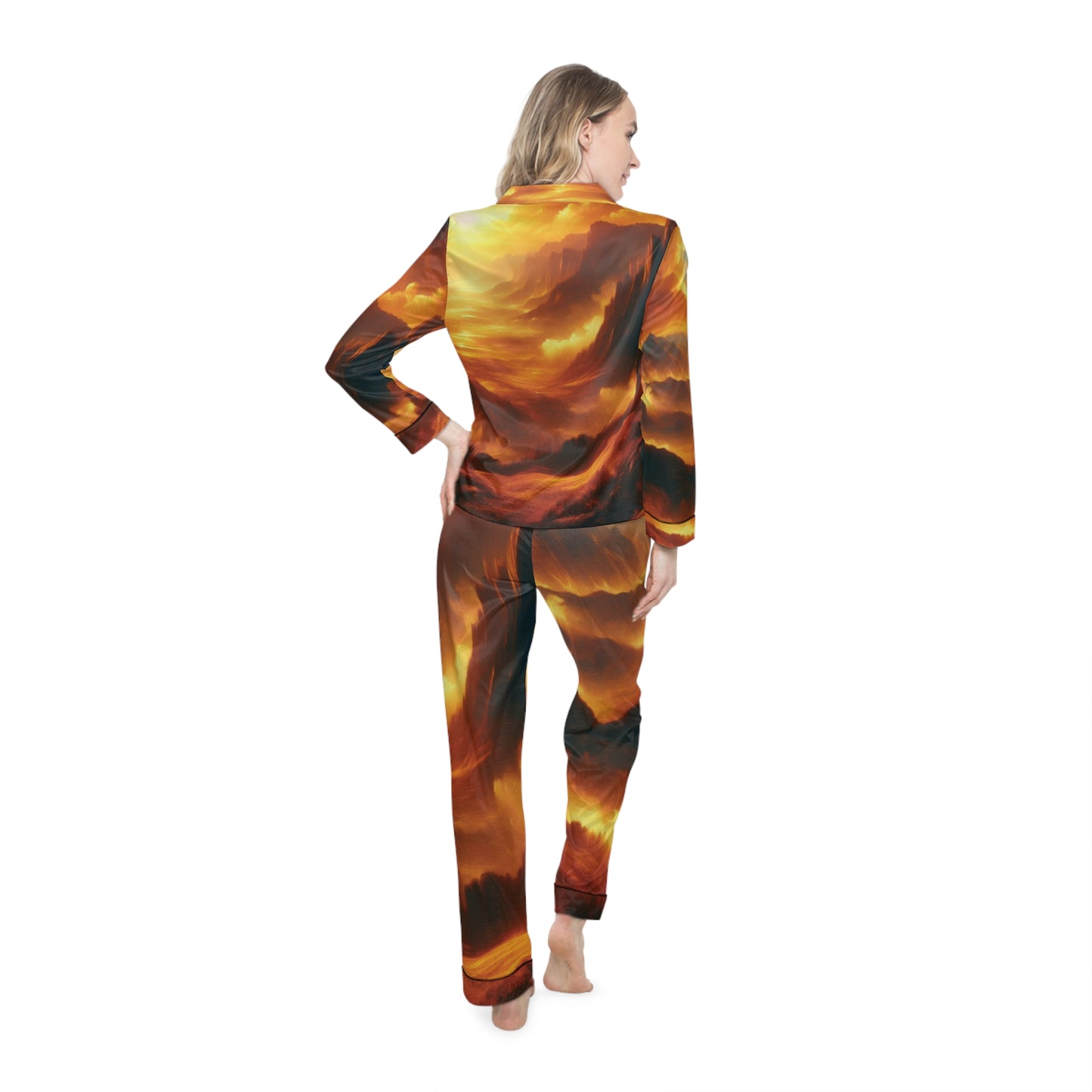 Women's Satin Pajamas (AOP)